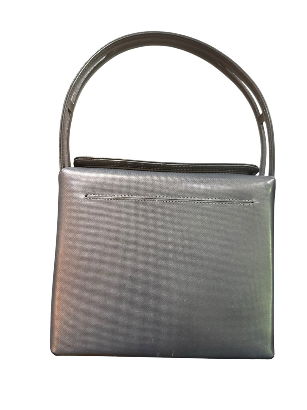 Vintage Givenchy Maroquinerie Gunmetal Structured Top Handle Satchel Japan - Picture 9 of 11